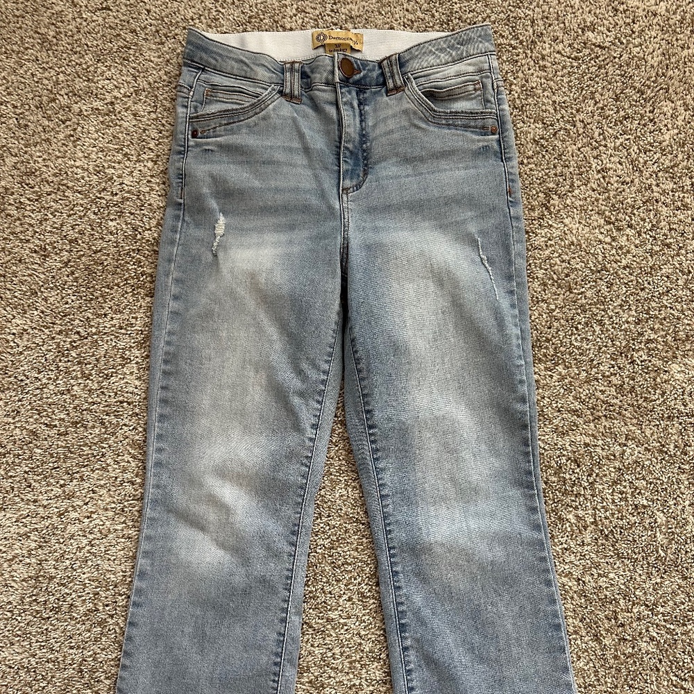 Democracy - Cropped "Ab"solution High Rise Finished Fray Hem Size 8